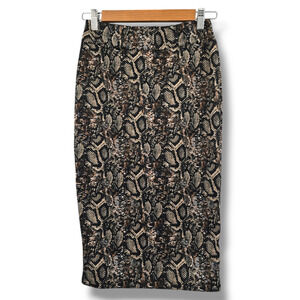 Nicki Minaj Women's Snake Print High Rise Stretch‎ Pencil Skirt Size Medium